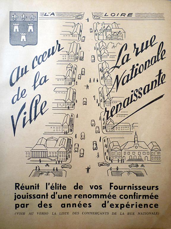 Publicité parue dans l'annuaire Deslis, 1951. (archives municipales de Tours, 91 C 156).