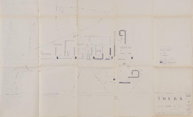 Plan-masse général du secteur industrialisé - 27 août 1958. (Archives communales de Tours, section contemporaine, Série W, cote 1257 W 1).