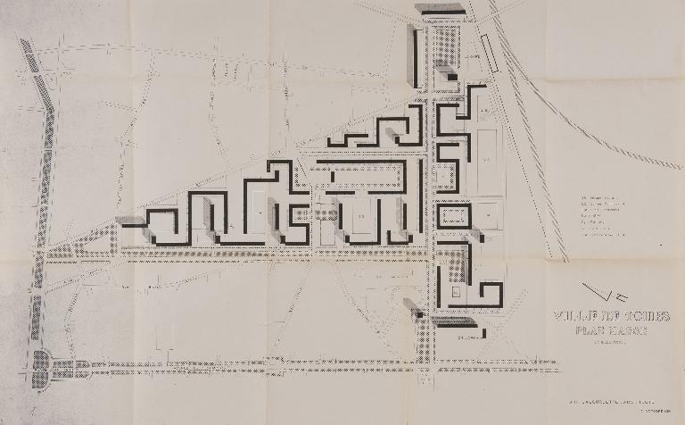 Plan-masse général du secteur industrialisé - 6 octobre 1959. (Archives communales de Tours, section contemporaine, Série W, cote 1257 W 1).