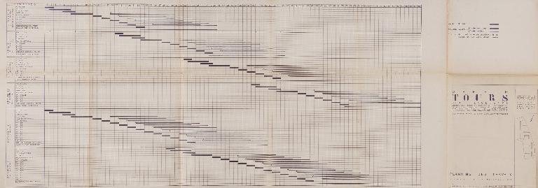 Planning de la première tranche - 30 novembre 1955. (Archives communales de Tours, section contemporaine, Série W, cote 1257 W 4).