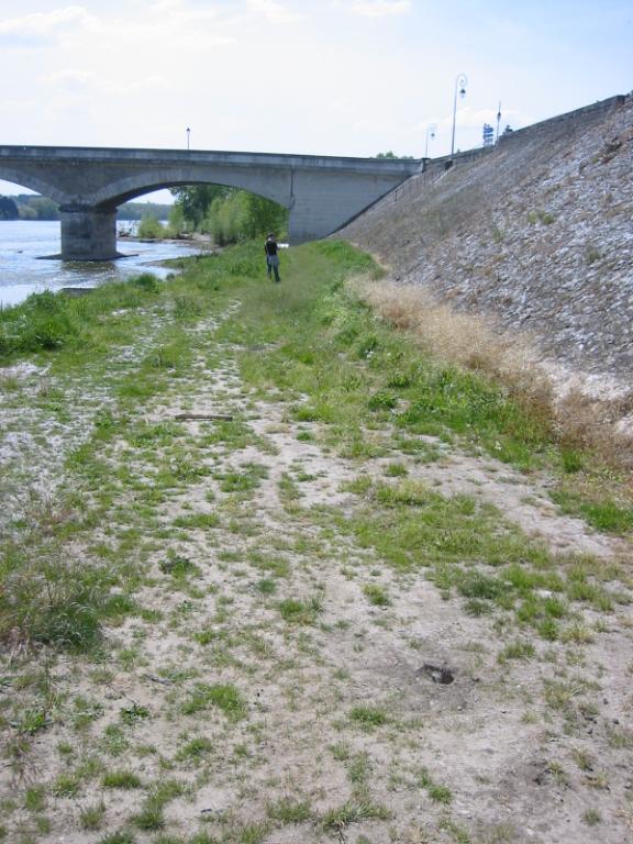 Vue d'ensemble vers l'amont de la partie située en amont du pont.