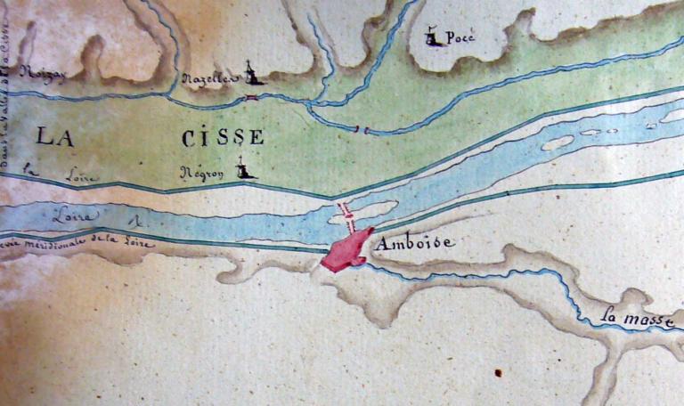 Extrait du cadastre napoléonien de 1813. Mention d'un port au lieudit les Bouillis. (archives départementales d'Indre-et-Loire, 3 P 2/084).