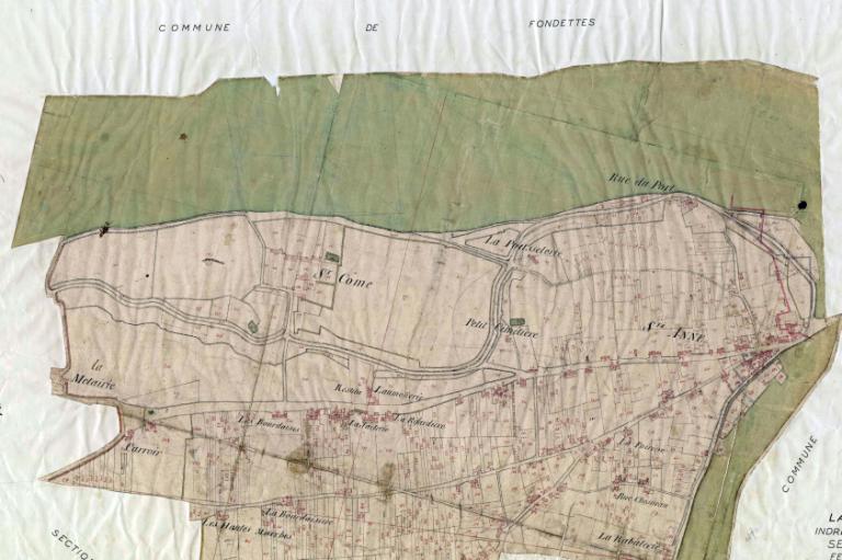 Plan de la gare du canal de jonction et du port établi côté Loire, vers 1886. Projet d'amélioration de la gare. (archives départementales d'Indre-et-Loire, S 4542). ; Plan de la gare du canal de jonction et du port établi côté Loire, vers 1886. Projet d'amélioration de la gare. (archives départementales d'Indre-et-Loire, S 4542).