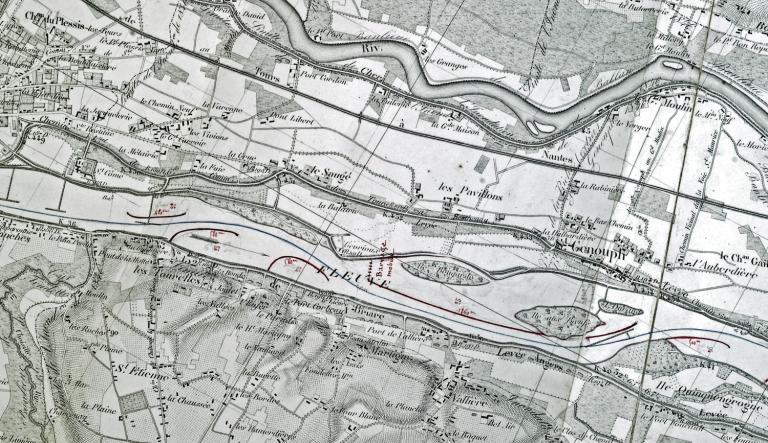 Extrait du cadastre napoléonien de 1831. (archives départementales d'Indre-et-Loire, 3 P 2/0104). ; Extrait du cadastre napoléonien de 1831. (archives départementales d'Indre-et-Loire, 3 P 2/0104). ; Extrait du cadastre napoléonien de 1831. (archives départementales d'Indre-et-Loire, 3 P 2/0104).