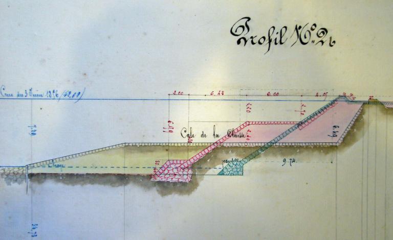 Le château et la Loire à Amboise dessinés par Dupuis, vers 1853. (bibiothèque municipale de Tours, LA Amboise château est 3).