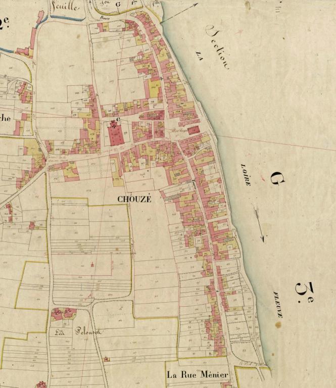 Extrait du cadastre napoléonien de 1813. (archives départementales d'Indre-et-Loire, 3 P 2/084).
