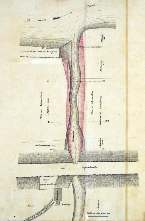 Extrait du cadastre napoléonien de Tours, 1833, situation des ports de Saint-Cyr et de Portillon. (archives départementales d'Indre-et-Loire, 3 P 2 /261/5). ; Extrait du cadastre napoléonien de Tours, 1833. (archives départementales d'Indre-et-Loire, 3 P 2 /261/5). ; Extrait du cadastre napoléonien de Tours, 1833. (archives départementales d'Indre-et-Loire, 3 P 2 /261/5).