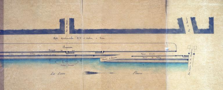 Chambre de Commerce et d'Industrie, Grand salon : la Navigation. Peinture de Georges Souillet représentant le port de Tours, 1898 (panneau situé à gauche de la cheminée).