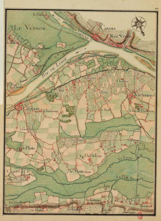Plan des quays à construire dans toute la longueur de la ville de Tours depuis la levée de Saint-Pierre-des-Corps jusqu'au pont Sainte-Anne, vers 1775, détail : cale au niveau de la rue Saint-Martin. ; Plan des quays à construire dans toute la longueur de la ville de Tours depuis la levée de Saint-Pierre-des-Corps jusqu'au pont Sainte-Anne, vers 1775, détail : cale au niveau de la rue Saint-Martin.