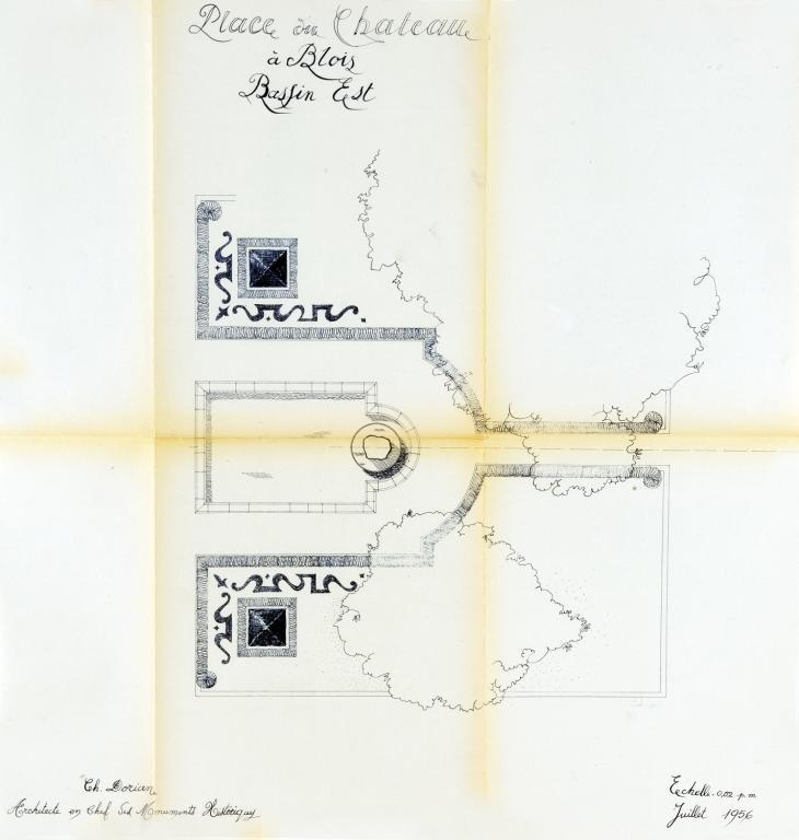 Plan du bassin est, par Charles Dorian, 07-1956.