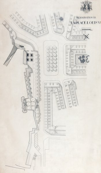 Etude spéciale d'architecture par André Aubert : plan, 1943. (Archives municipales de Blois, 13 Z 11).