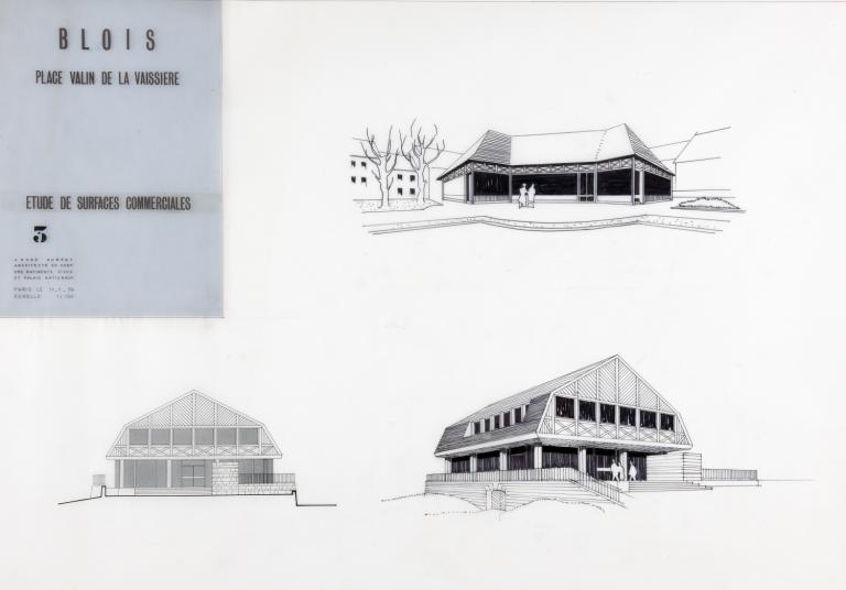 Etude de surface commerciale par André Aubert, 1979. (Archives municipales de Blois, 13 Z 11).