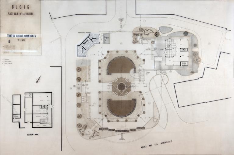 Etude de surface commerciale, plan par André Aubert, 01-1979. (Archives municipales de Blois, 13 Z 11).