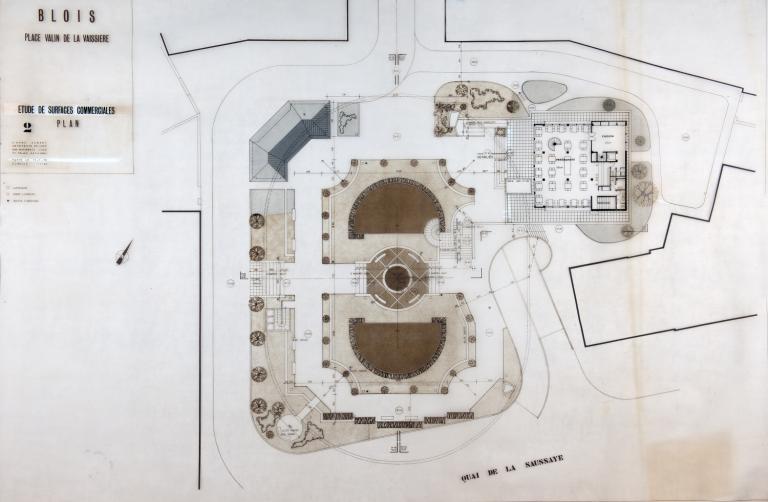 Etude de surface commerciale, plan par André Aubert, 01-1979. (Archives municipales de Blois, 13 Z 11).