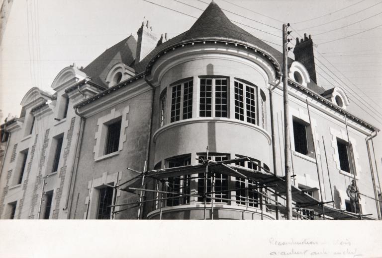 Immeuble en cours de construction, sans date, probablement fin des années quarante. (Archives communales, Blois, 13 Z 21).