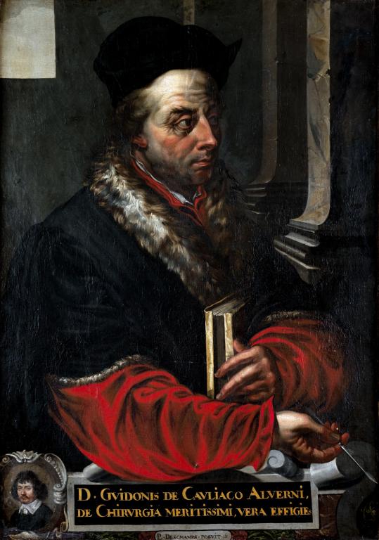 Tableau : portrait de Guy de Chauliac (v. 1300-1368)