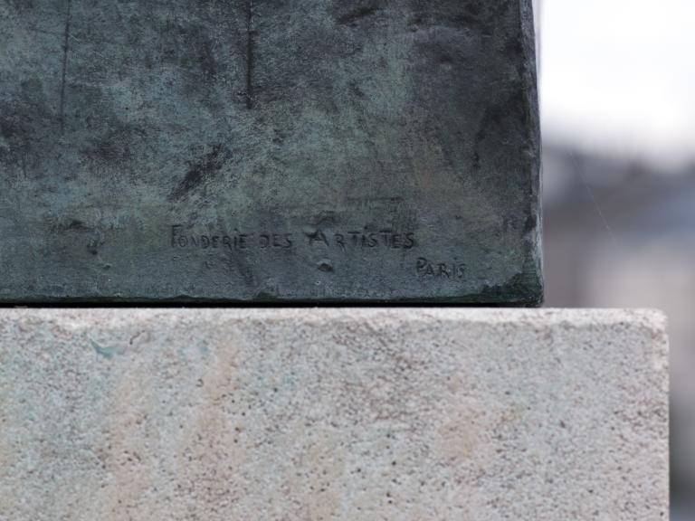 Détail de la signature des fondeurs : Fonderie des Artistes.