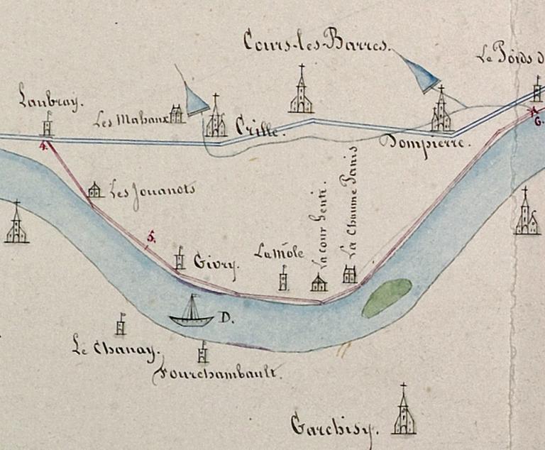 Les aménagements portuaires de la Loire : commune de Cours-les-Barres (Cher)