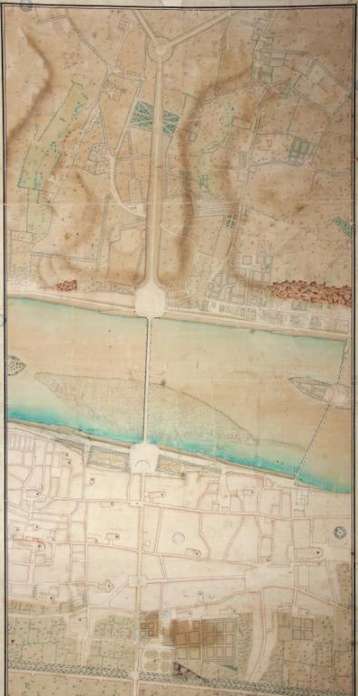 Quai de la Loire en aval du pont. Photographie ancienne. (médiathèque de l'architecture et du patrimoine, AP02L05855).