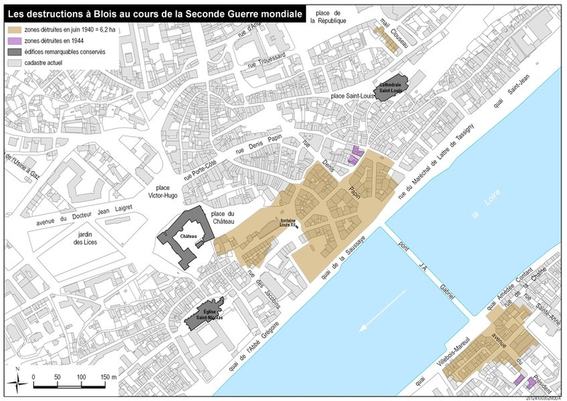 Les destructions à Blois au cours de la Seconde Guerre mondiale.