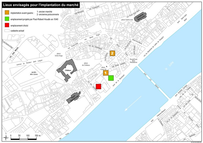 Lieux envisagés pour l'implantation du marché.