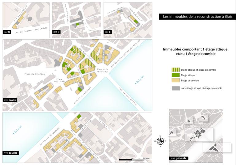 Immeubles comportant un étage attique ou un étage de comble.