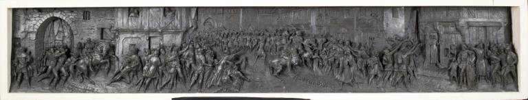 Vue d'ensemble du relief : L'Entrée de Jeanne d'Arc dans Orléans.