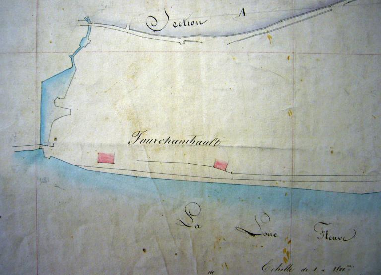 Extrait du cadastre napoléonien de 1857. (service des impôts de Nevers).
