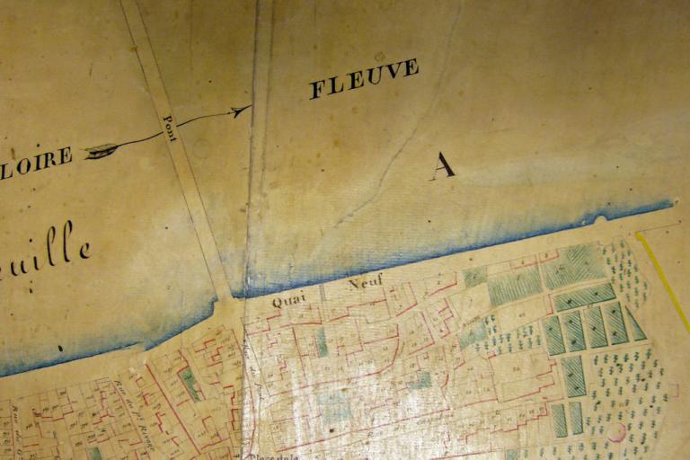 Extrait du cadastre napoléonien de 1818 révisé en 1837. (archives municipales de La Charité-sur-Loire, 1 G 2).