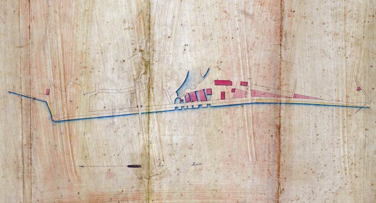 Extrait du cadastre napoléonien de 1834. (archives municipales de Cosne-Cours-sur-Loire). ; Extrait du cadastre napoléonien de 1834. (archives municipales de Cosne-Cours-sur-Loire).