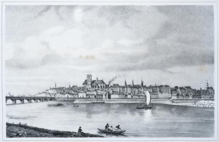 Nevers à la fin des années 1830 par Barat et Bussière.