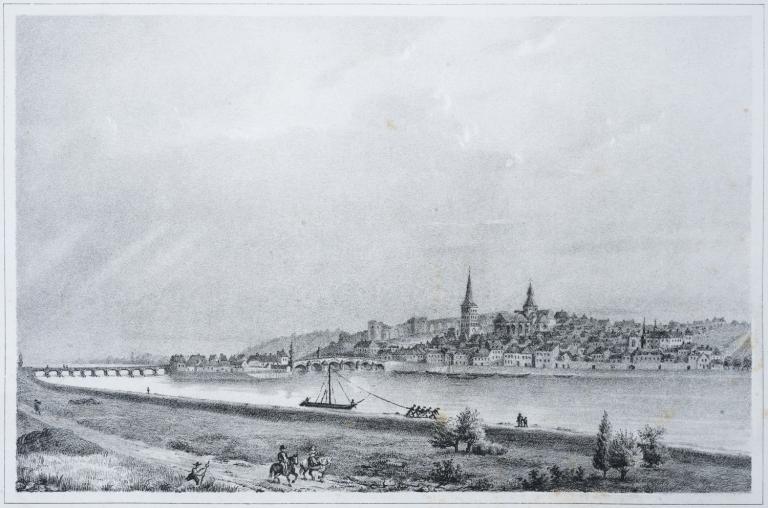 La Charité à la fin des années 1830, d'après un dessin de Barat.