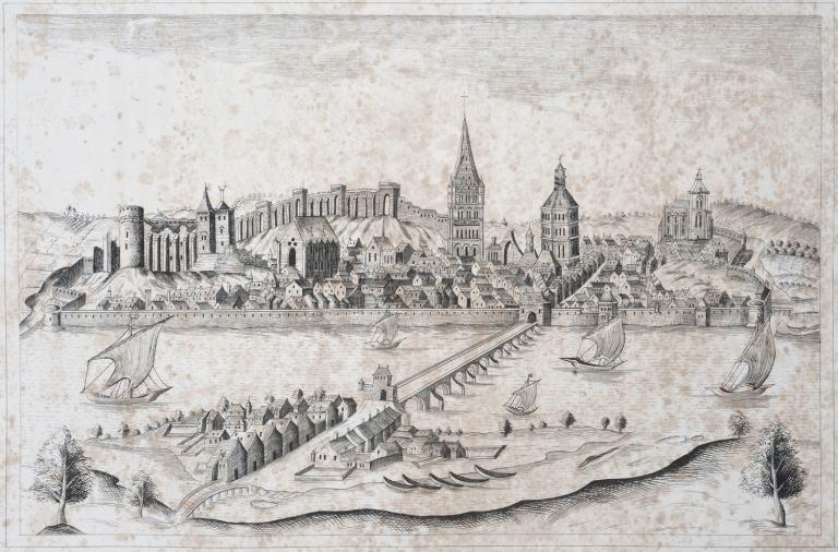 La Charité en 1640 d'après Claude Chastillon.