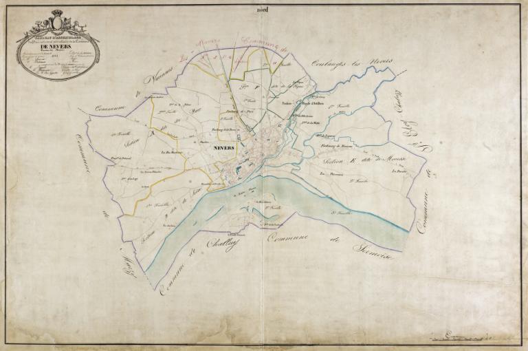Cadastre napoléonien de 1835. (archives municipales de Nevers).