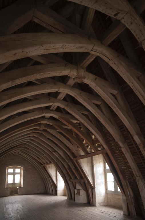 Logis seigneurial, comble, intérieur, vue du nord-est.