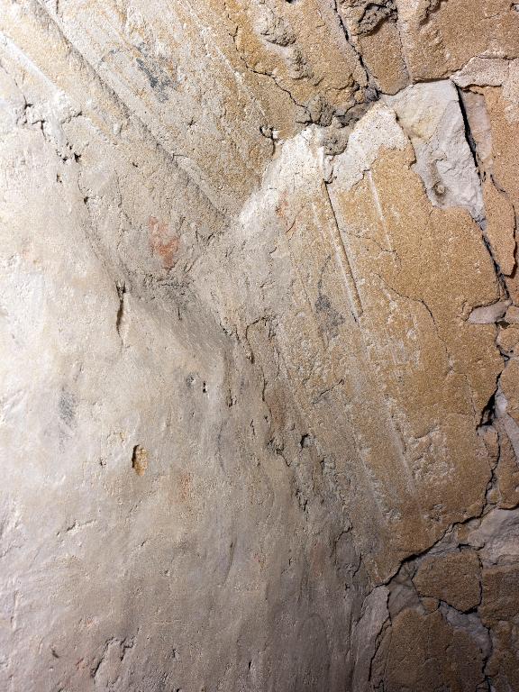 Vue intérieure, détail de la voûte de l'escalier du pignon sud.