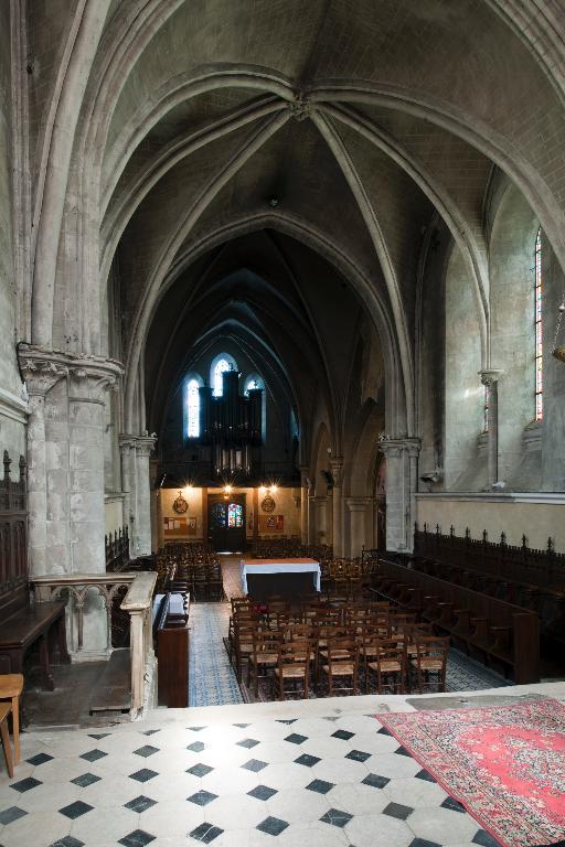Choeur, élévation intérieure, vue de l'est.