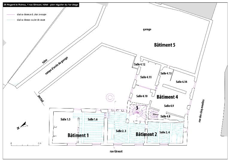 Plan du premier étage.