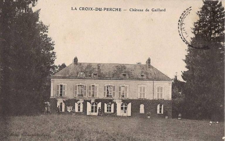 Maison de maître à Gaillard (carte postale, vers 1900). ; Vue générale depuis le nord-est (carte postale, vers 1900).