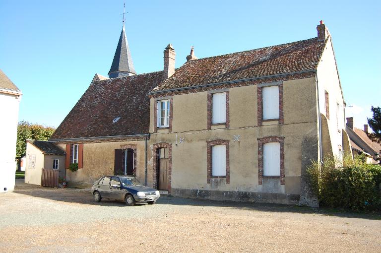 Mairie et école publique primaire. ; Mairie-école, aile sud, élévation ouest.