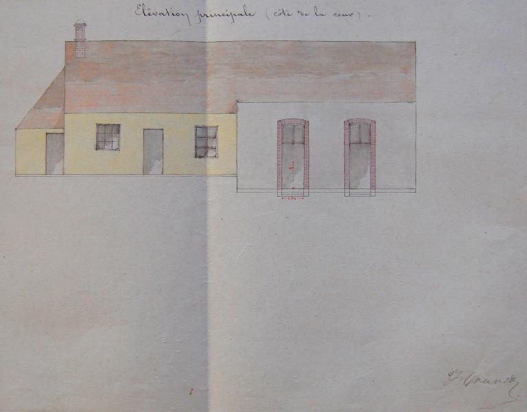 Plan de l’ancienne école convertie en maison, date et auteur inconnu (Archives communales).