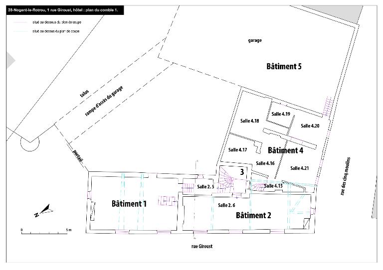 Plan du premier niveau de comble.