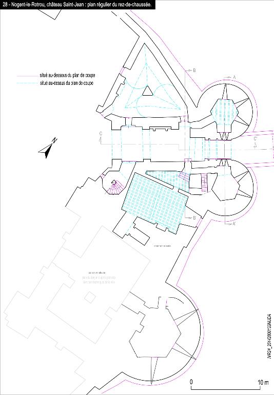 Plan de distribution, rez-de-chaussée (2014).