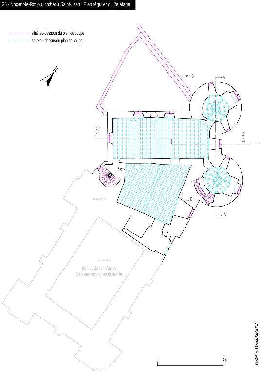 Plan de distribution, deuxième étage (2014).