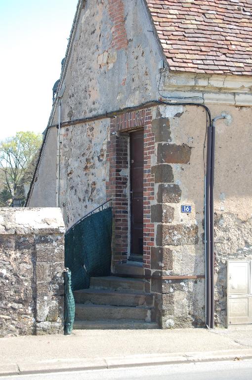 Pignon nord, vue de détail de l'escalier extérieur.