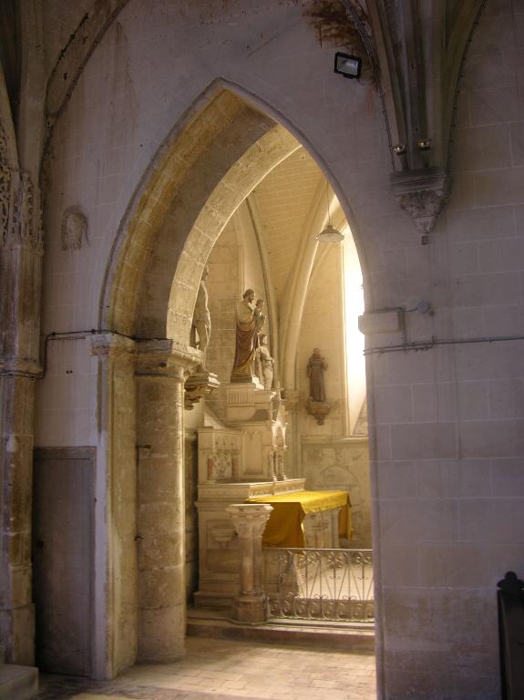 Bas-côté sud, intérieur, 6ème travée vue du vaisseau central.