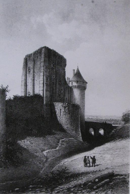 Donjon, vue du sud (19e siècle).