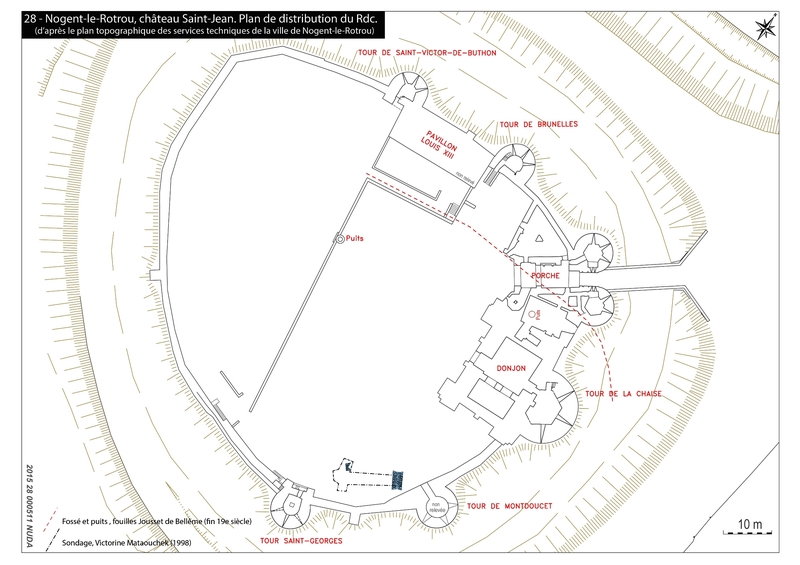 Plan de distribution. ; Plan de distribution du rez-de-chaussée, château (2015). ; Plan de distribution, rez-de-chaussée, château Saint-Jean (2015). ; Plan de distribution, rez-de-chaussée, château Saint-Jean (2015).