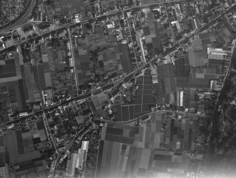 Vue aérienne verticale prise en 1966 (IGN - Géoportail).