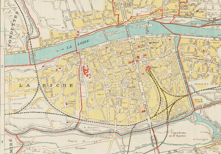 La Riche avant 1940 (Archives municipales de Tours, 2Fi 35-2).